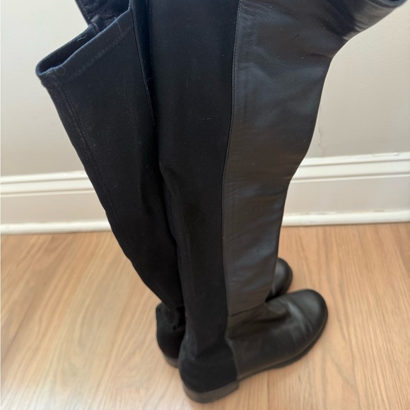 Stuart Weitzman 5050 Black Leather Knee-High Boots - Picture 3 of 3